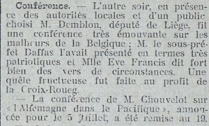 La Croix de la Corrèze, 11 juillet 1915. Archives municipales de Brive, 8 S 1028.