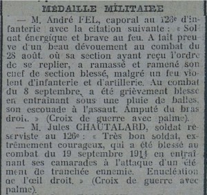 La Croix de la Corrèze, 5 septembre 1915. Archives municipales de Brive, 8 S 1036.